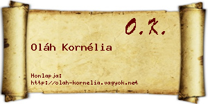 Oláh Kornélia névjegykártya