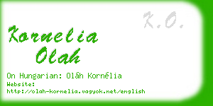 kornelia olah business card