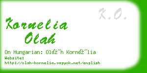 kornelia olah business card